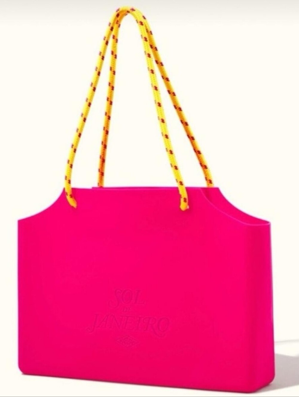 NWOT! ADORABLE Sol De Janeiro Hot Pink Lmtd Edition Jelly Bag w/Rope Strap 🌞💗